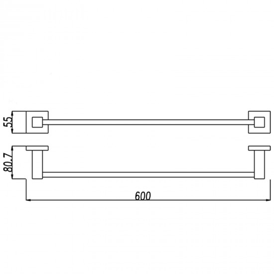 6300B Matt Black Bathroom Accessories Package 